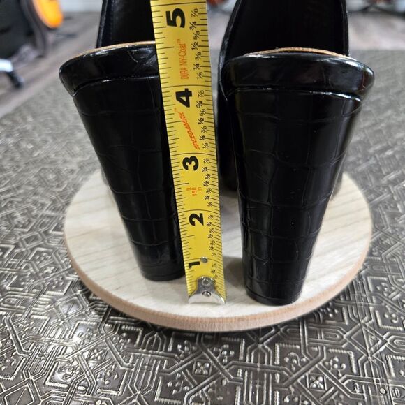 🐢 Aldo High Heel Mule- Block Heel-Croc embossed Size 6 - Picture 7 of 16